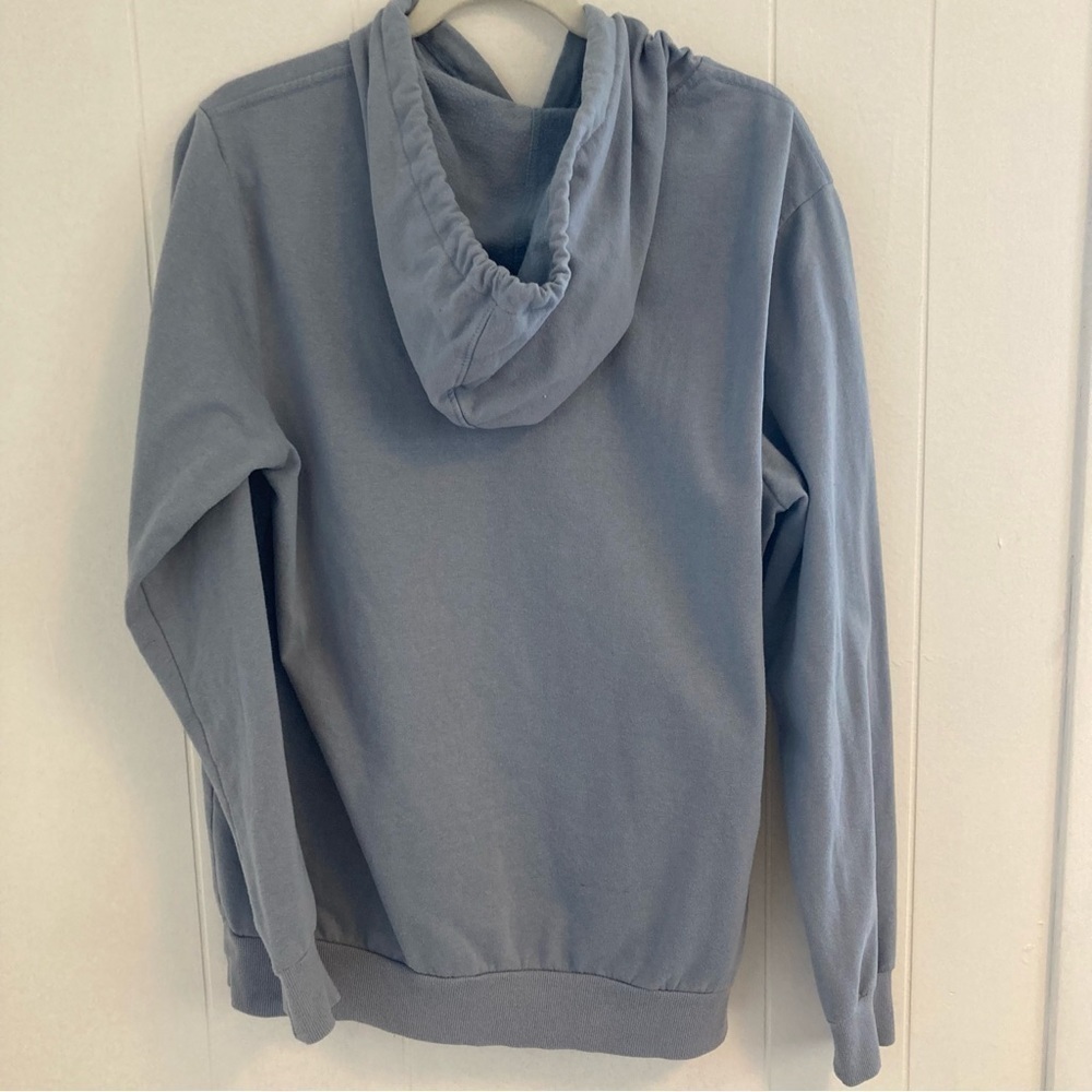 Disney Blue Logo Hoodie Sweatshirt Women’s Size Medium Lightweight Soft - Picture 6 of 7